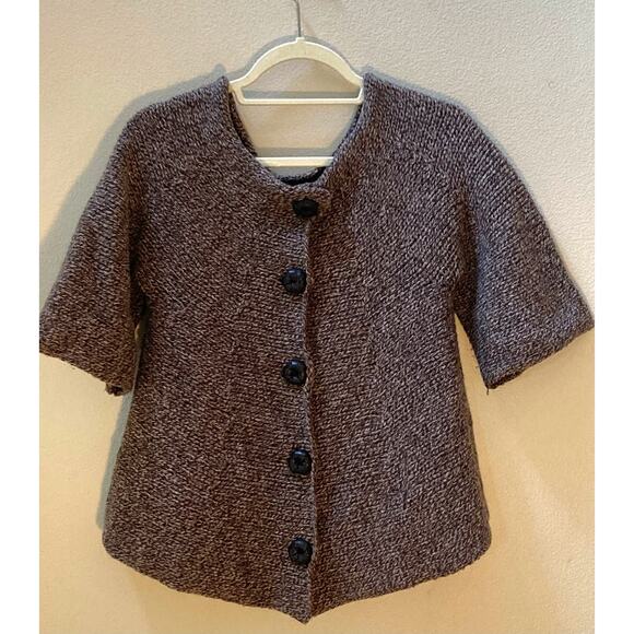 Anthropologie - Cosy Wool Knit Sweater Cardigan Buttons ~ Sz M ~ Swing Flounce! - Picture 4 of 8